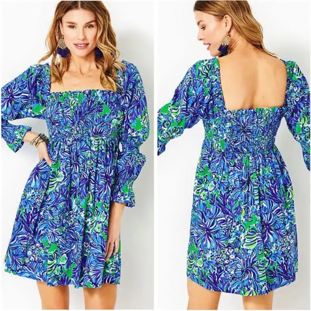 NWT Lilly Pulitzer Beyonca Smocked Dress.